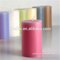 cheap wholesale scented colorful piilar candle with wax candle